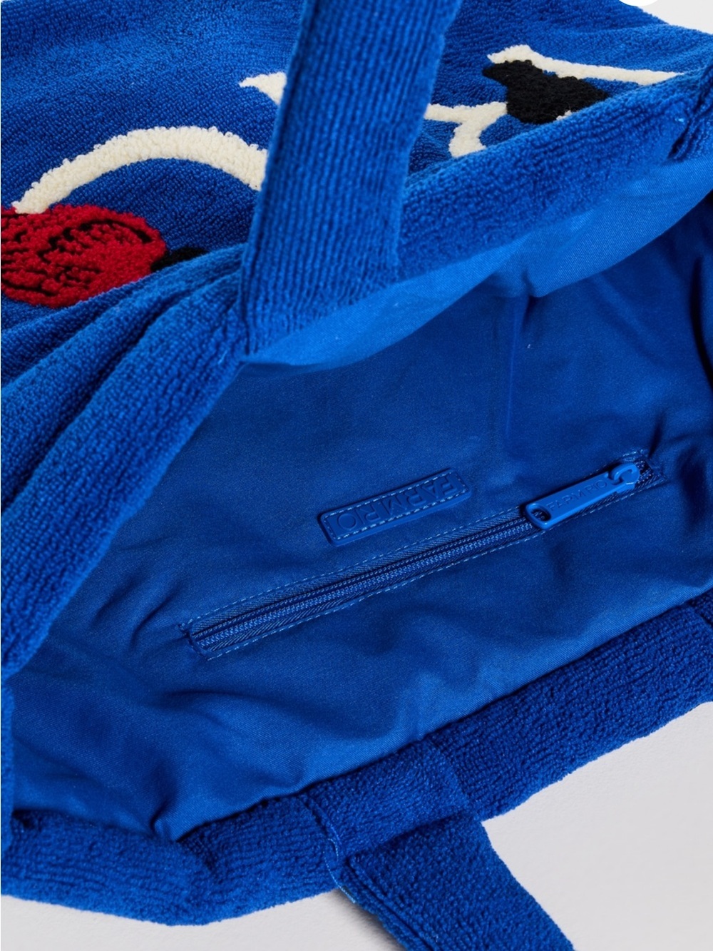Blue Rio Embroidered Bird Tote Bag - Picture 4 of 4